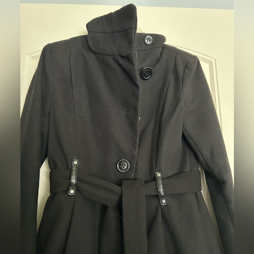 Steve Madden Black Princess Cut Winter Coat - Picture 5 of 9